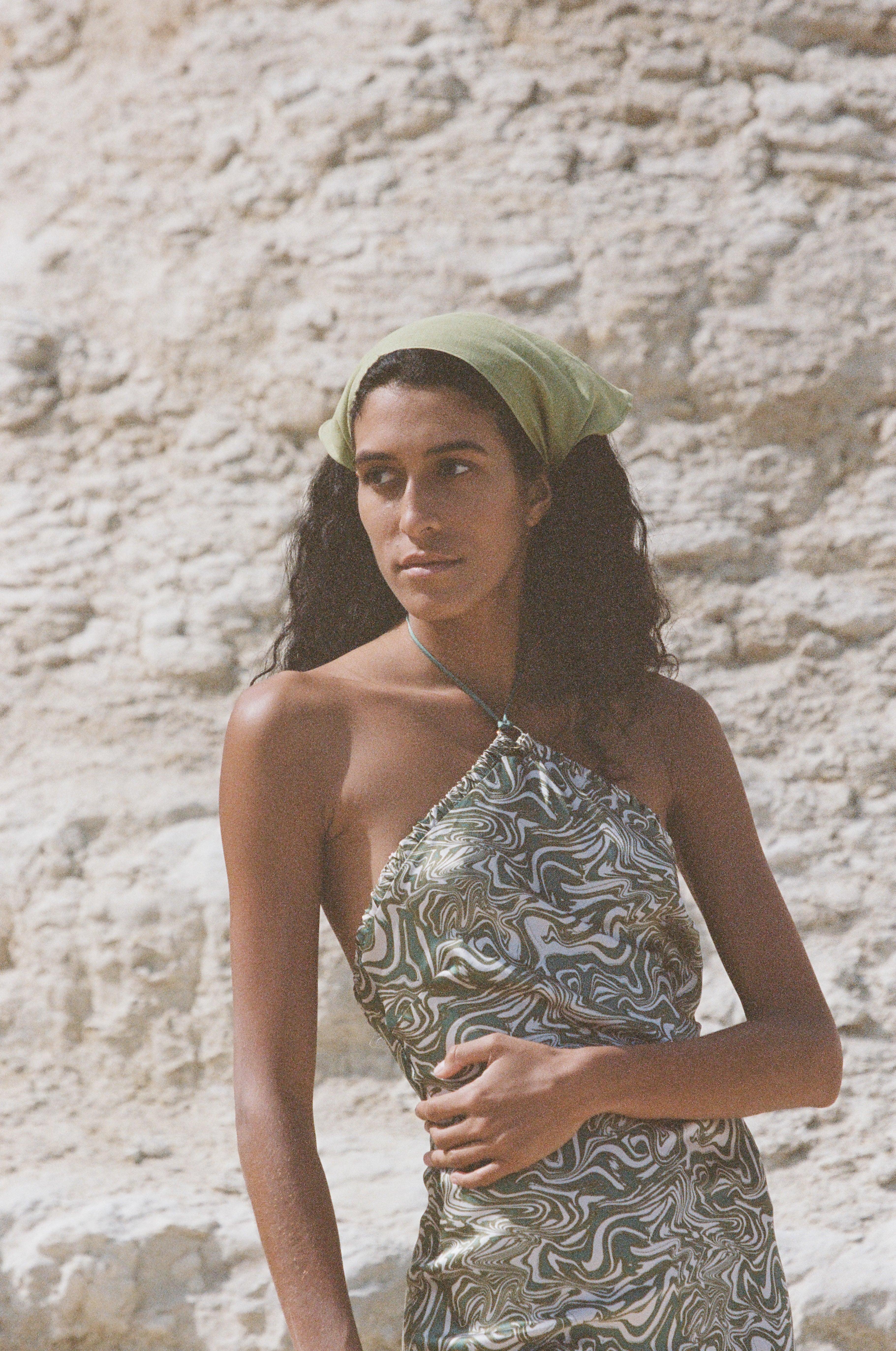 Harlow Linen Bandana Leaf