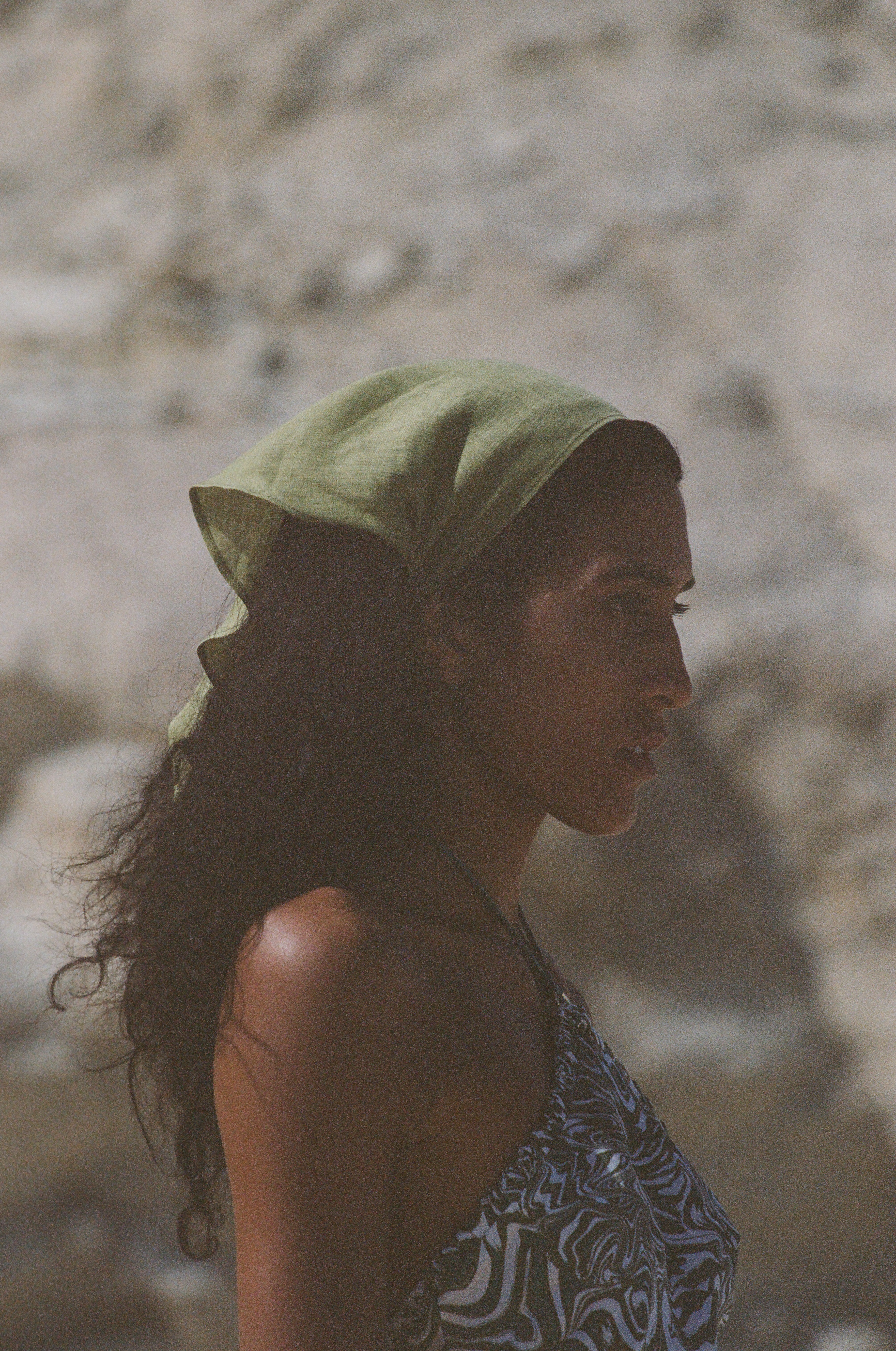 Harlow Linen Bandana Leaf