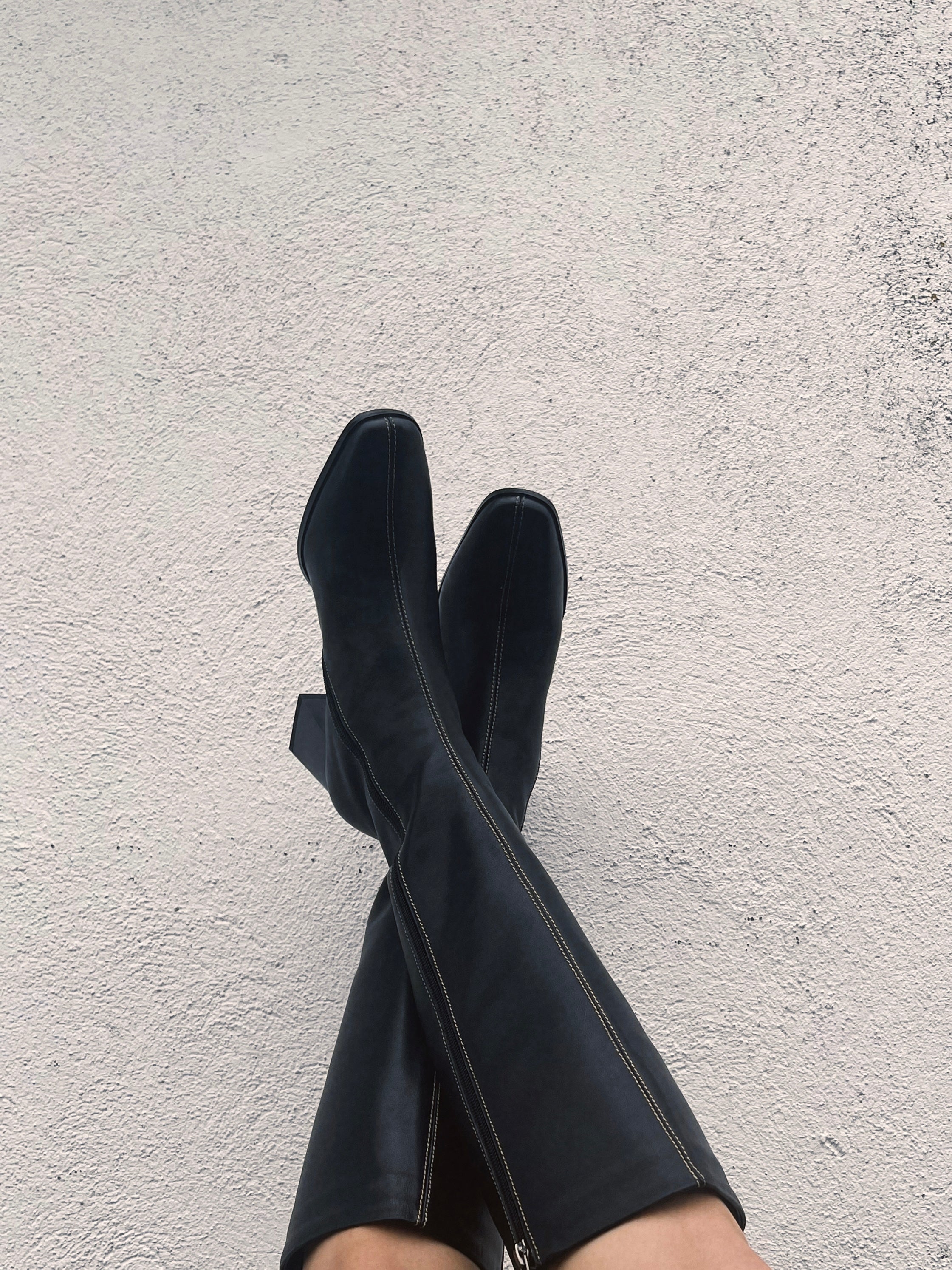 Daisy Leather Calf High Boots Black