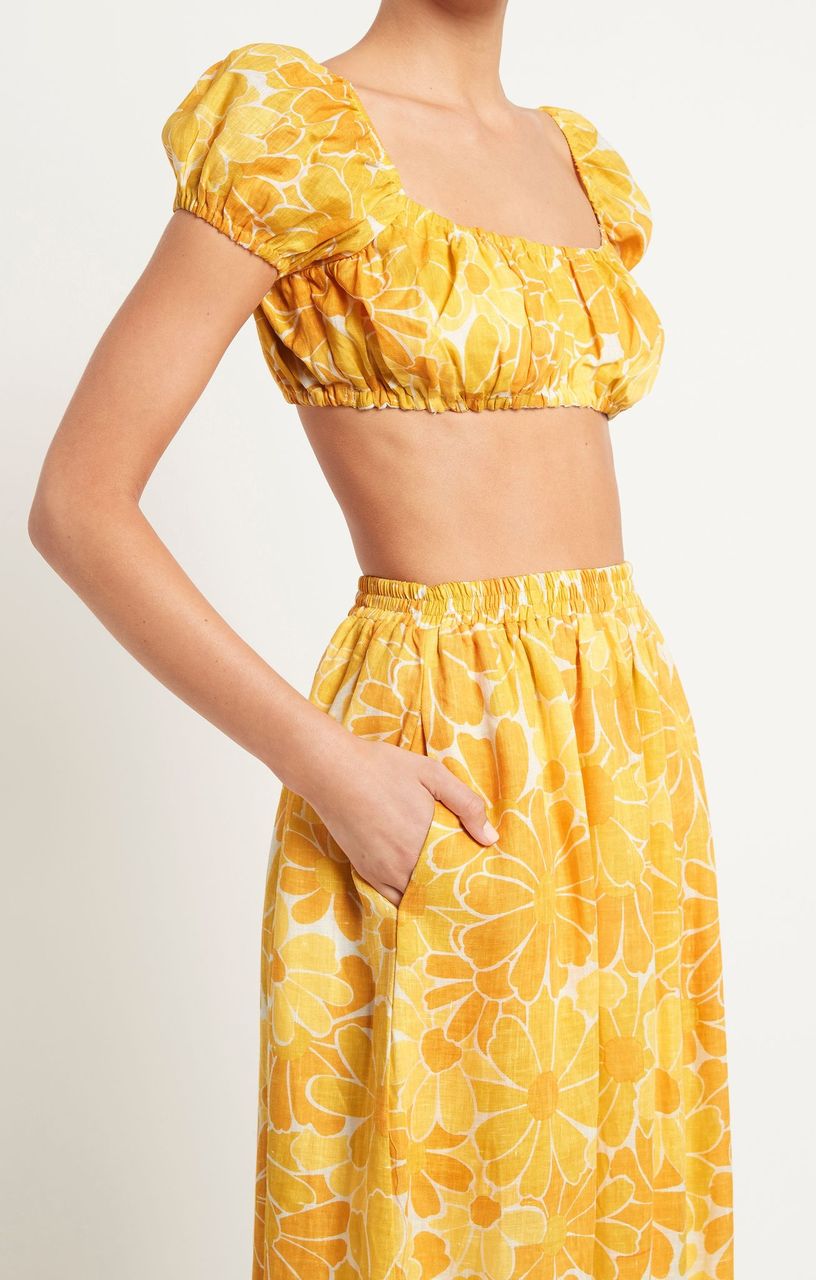 Faithfull Harlow Top Canaria Floral Marigold