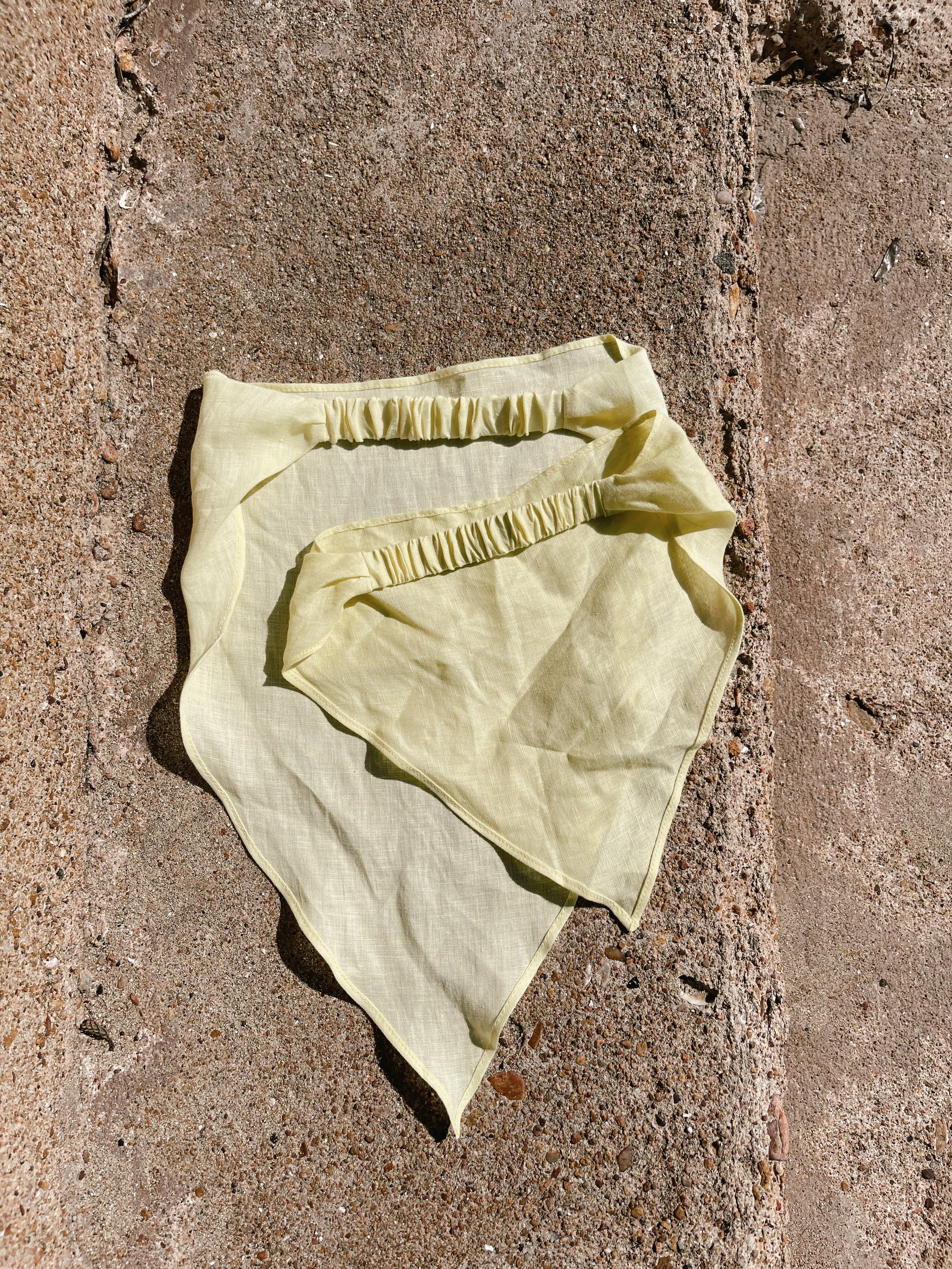 Harlow Linen Bandana Lemon