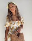 Harlow Linen Bandana Lemon