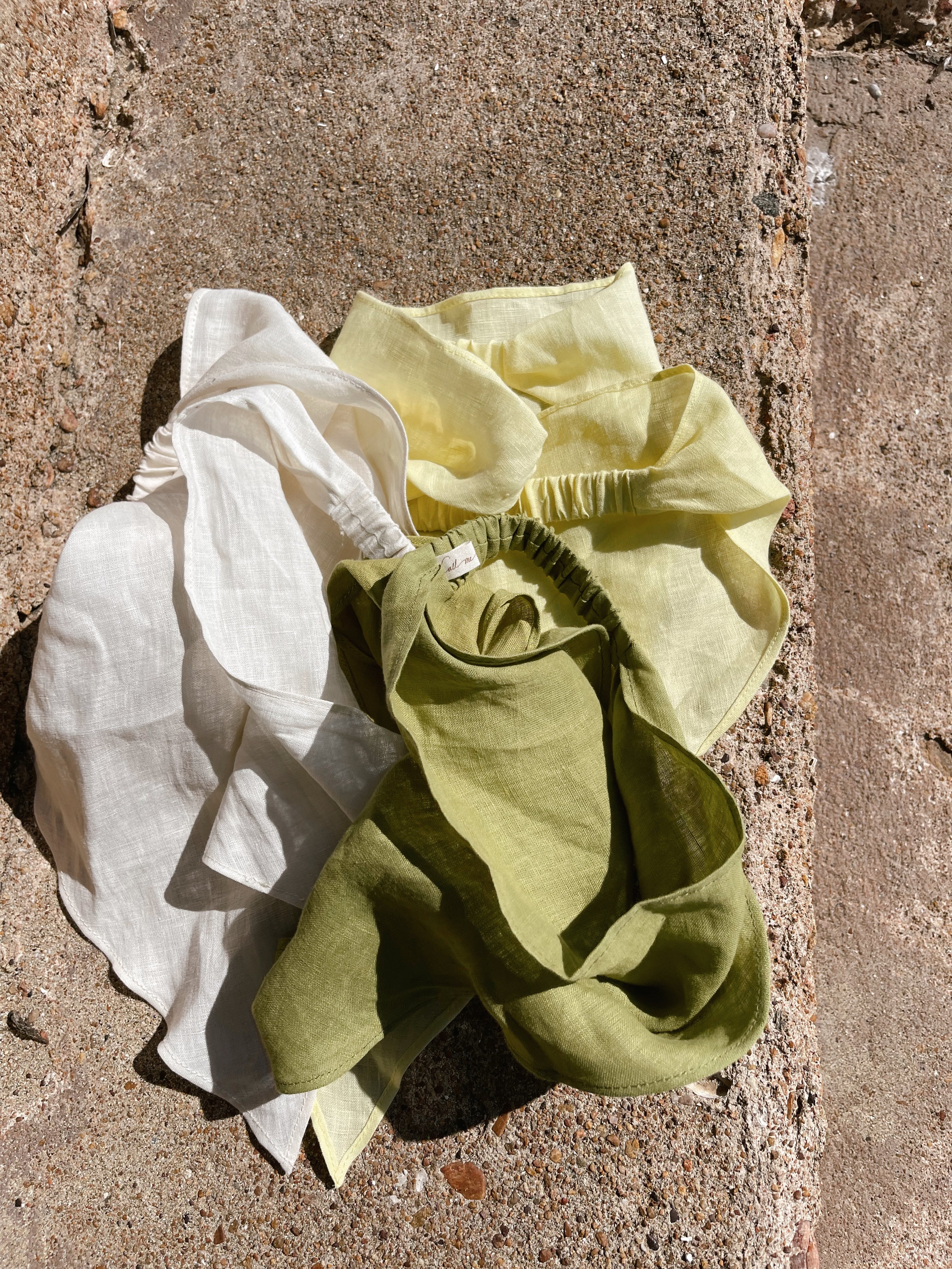 Harlow Linen Bandana Lemon