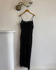Vintage 90s Pure Silk Sparkle Dress Noir