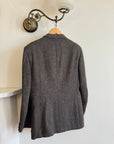 Vintage Christian Dior Tailored Wool Blazer Navy Brown
