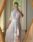 Vintage Edwardian Soiree Garden Broderie Anglaise Dress