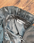 Vintage 80s Taffeta Pleated Strapless Gown Slate