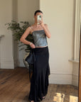 Vintage 90s Mesh Crop and Fairy Skirt Set Noir