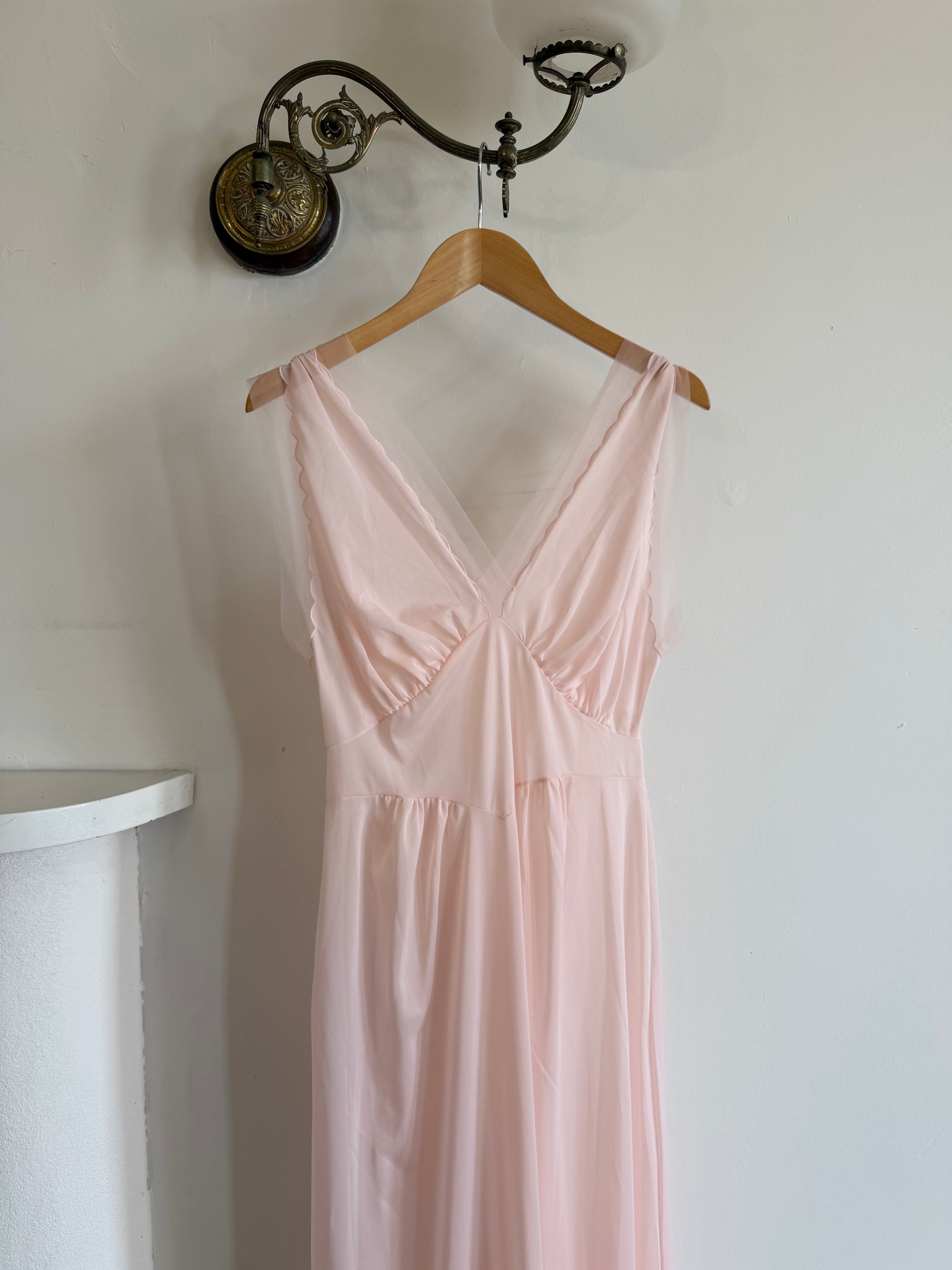 Vintage 60s Sheer Scalloped Slip Nightie