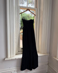 Vintage 90s Black Sleeveless Column Maxi Dress