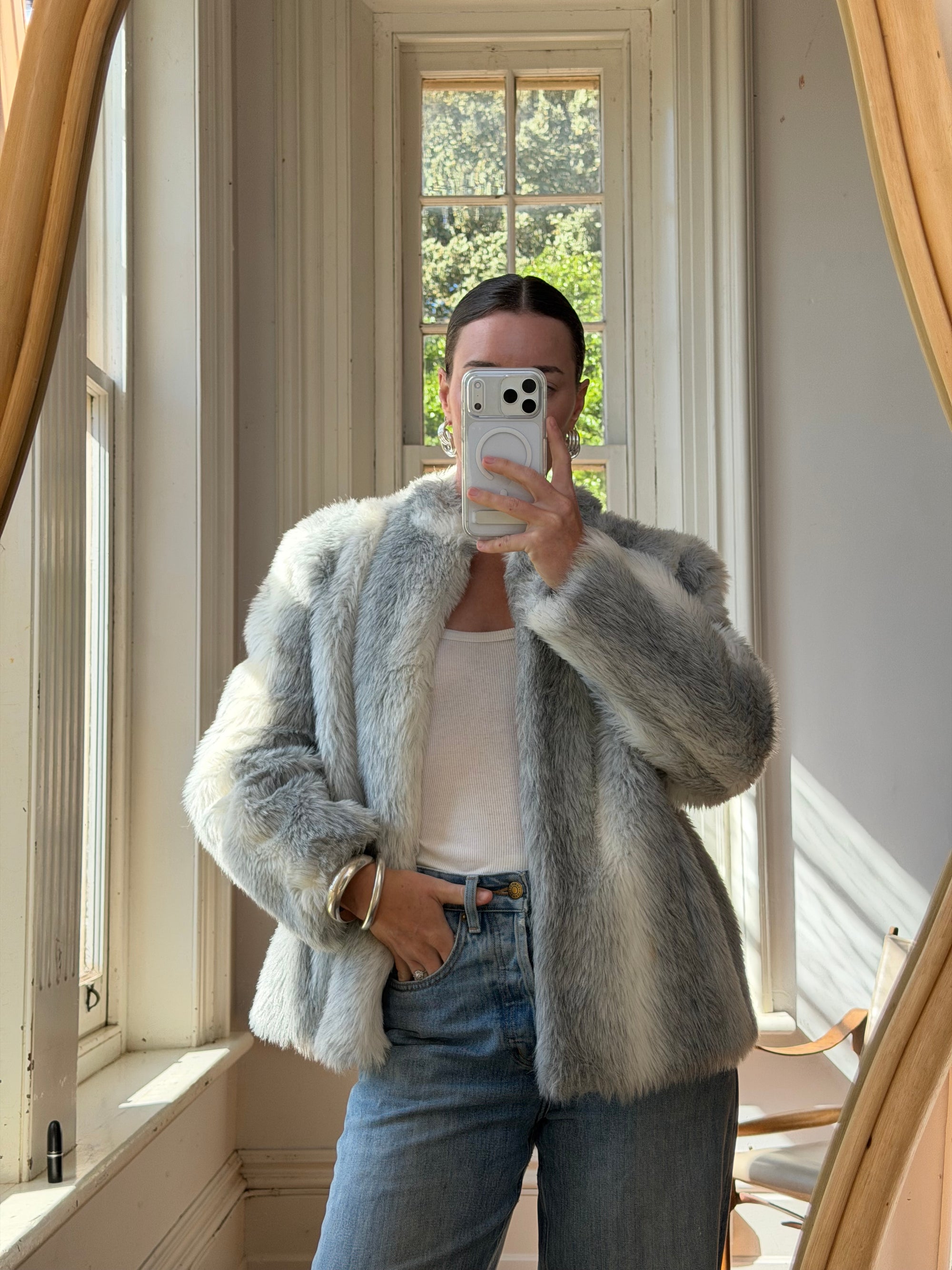 Vintage 60s Faux Fur Arctic Jacket