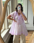 Vintage 50s Frou Frou Lilac Dress and Cape Set