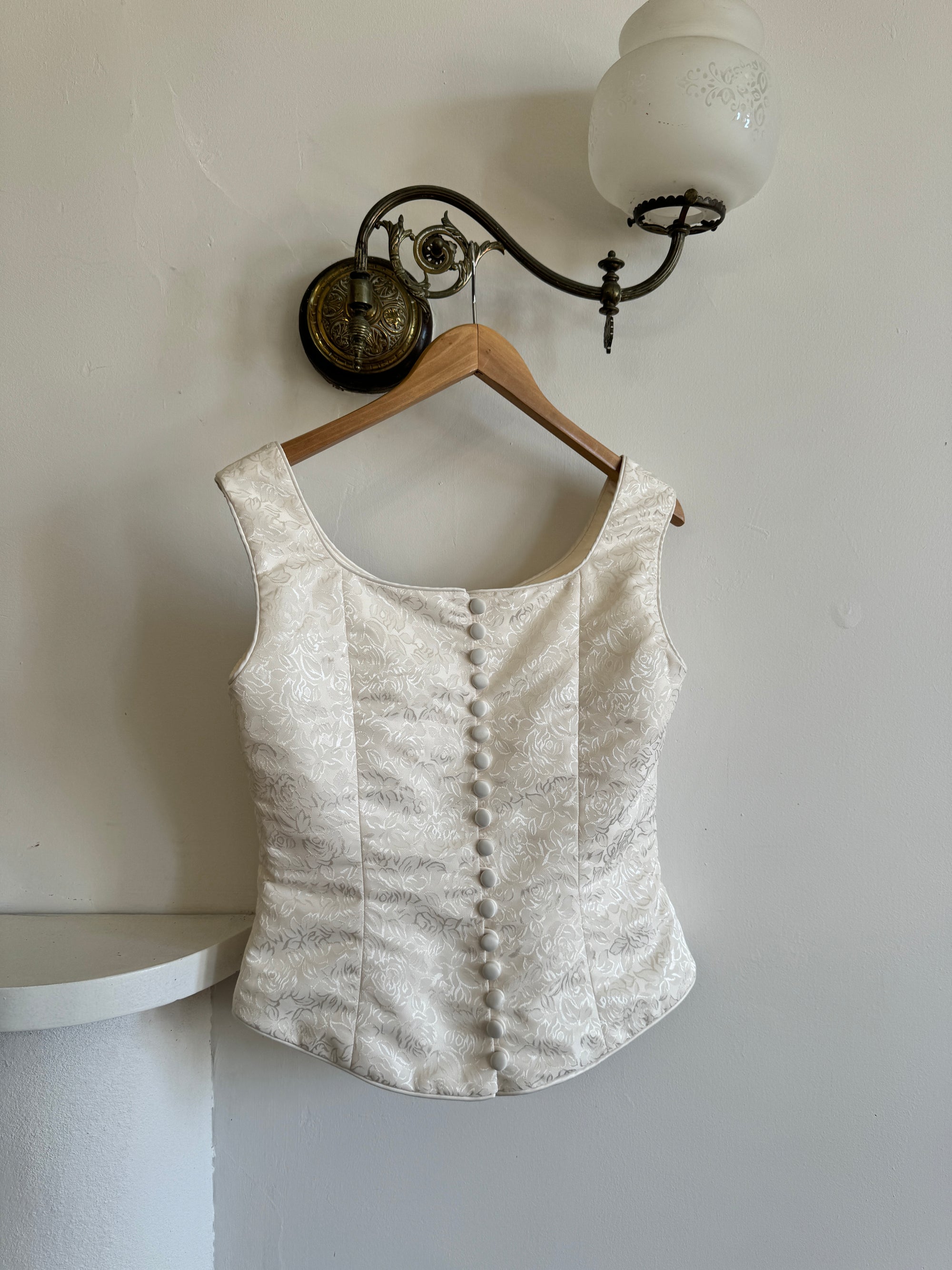 Vintage 90s Brocade Bridal Bustier