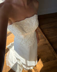 Vintage 90s Bridal Embellished Corset and Slip Skirt Set