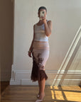 Vintage 90s Glitter Fairy Skirt Chocolate Pink