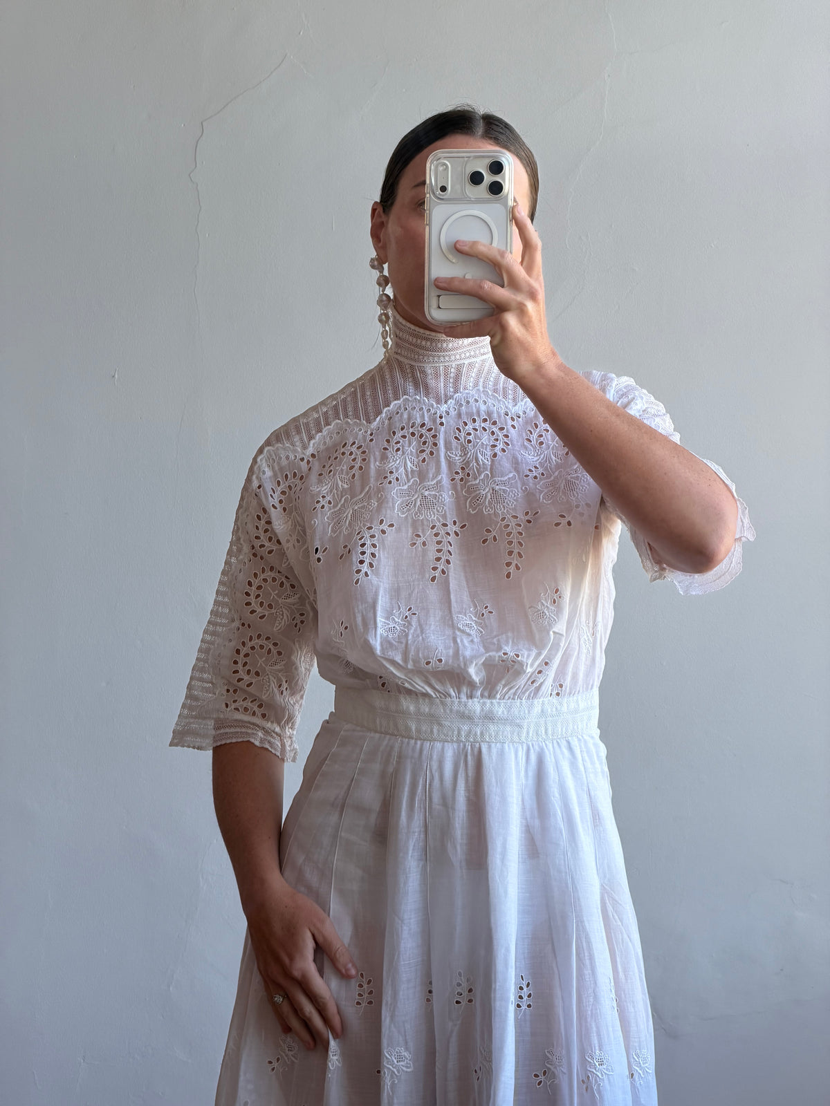 Vintage Edwardian Soiree Garden Broderie Anglaise Dress