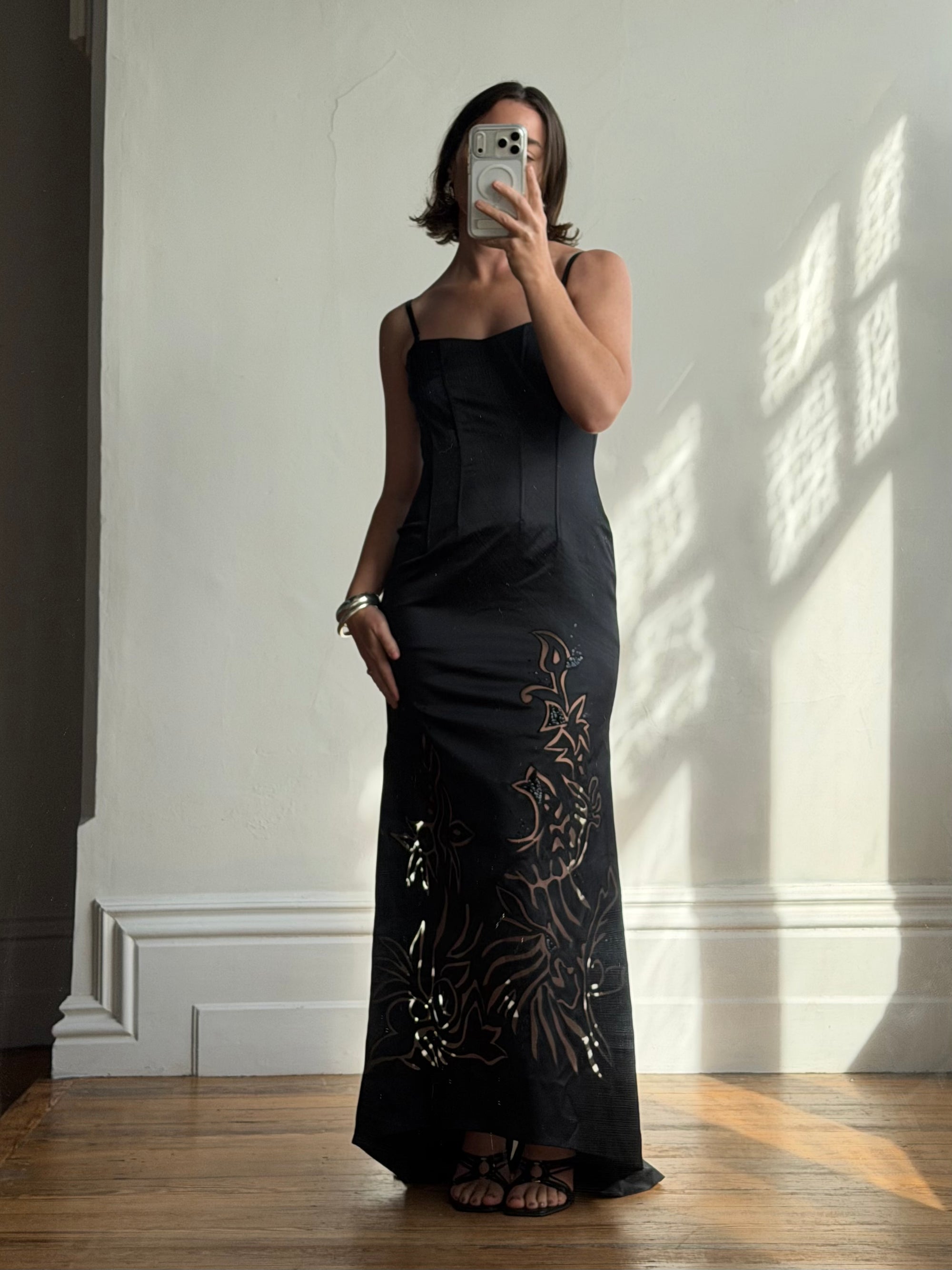 Vintage 90s Mandalay Tattoo Corset Dress Noir – Call Me The Breeze