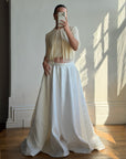 Vintage 90s Princess Satin Bridal Skirt