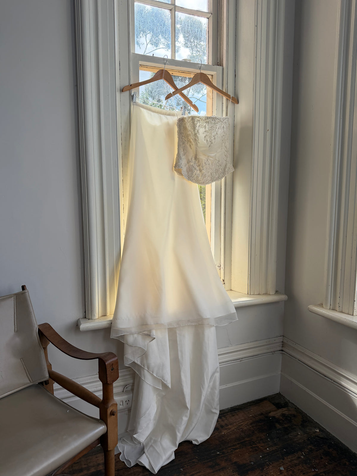 Vintage 90s Bridal Embellished Corset and Slip Skirt Set