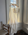 Vintage 90s Bridal Embellished Corset and Slip Skirt Set