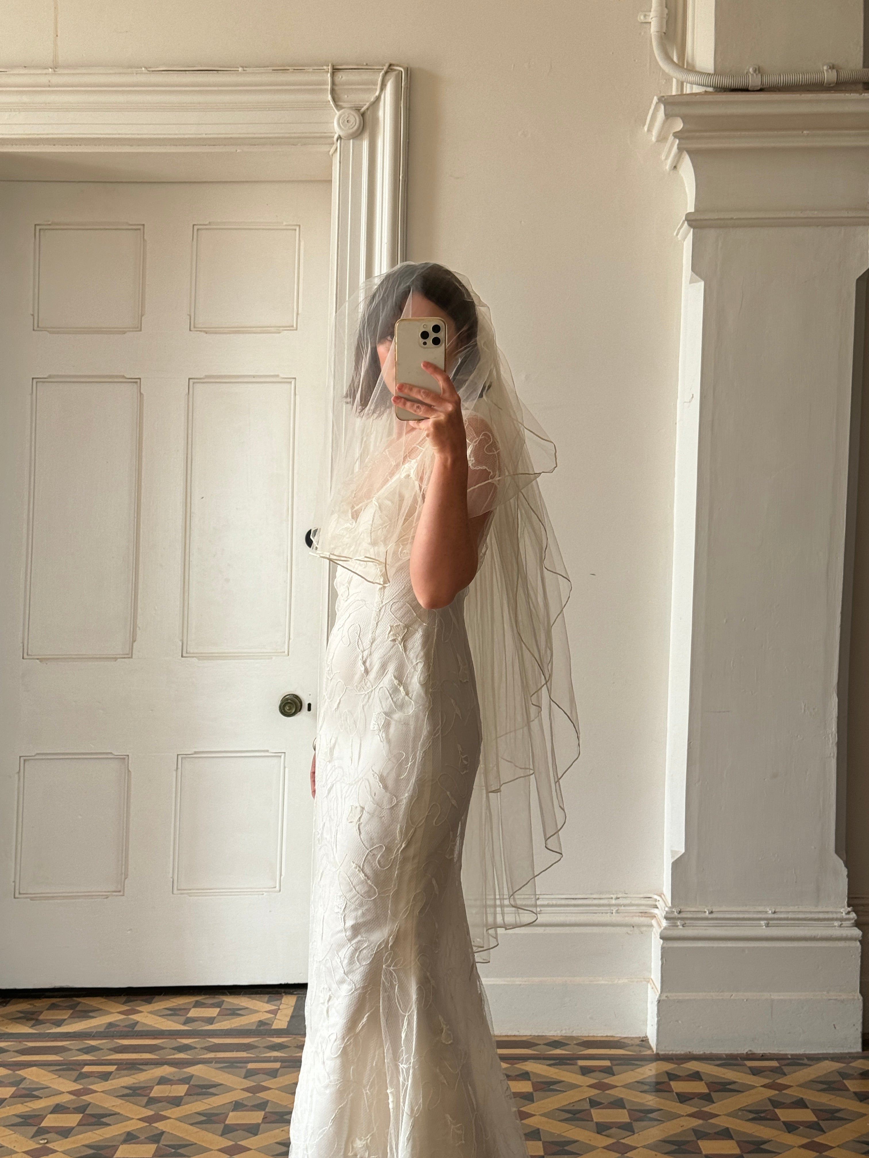 Vintage Mid Length Tiered Tulle Veil