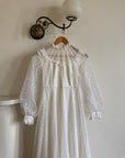 Vintage 70s Swiss Dot Prairie Wedding Dress