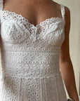 Vintage Y2K Collette Dinnigan Broderie Anglaise Mini Dress