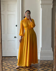 Vintage 70s Marigold Swing Maxi Dress
