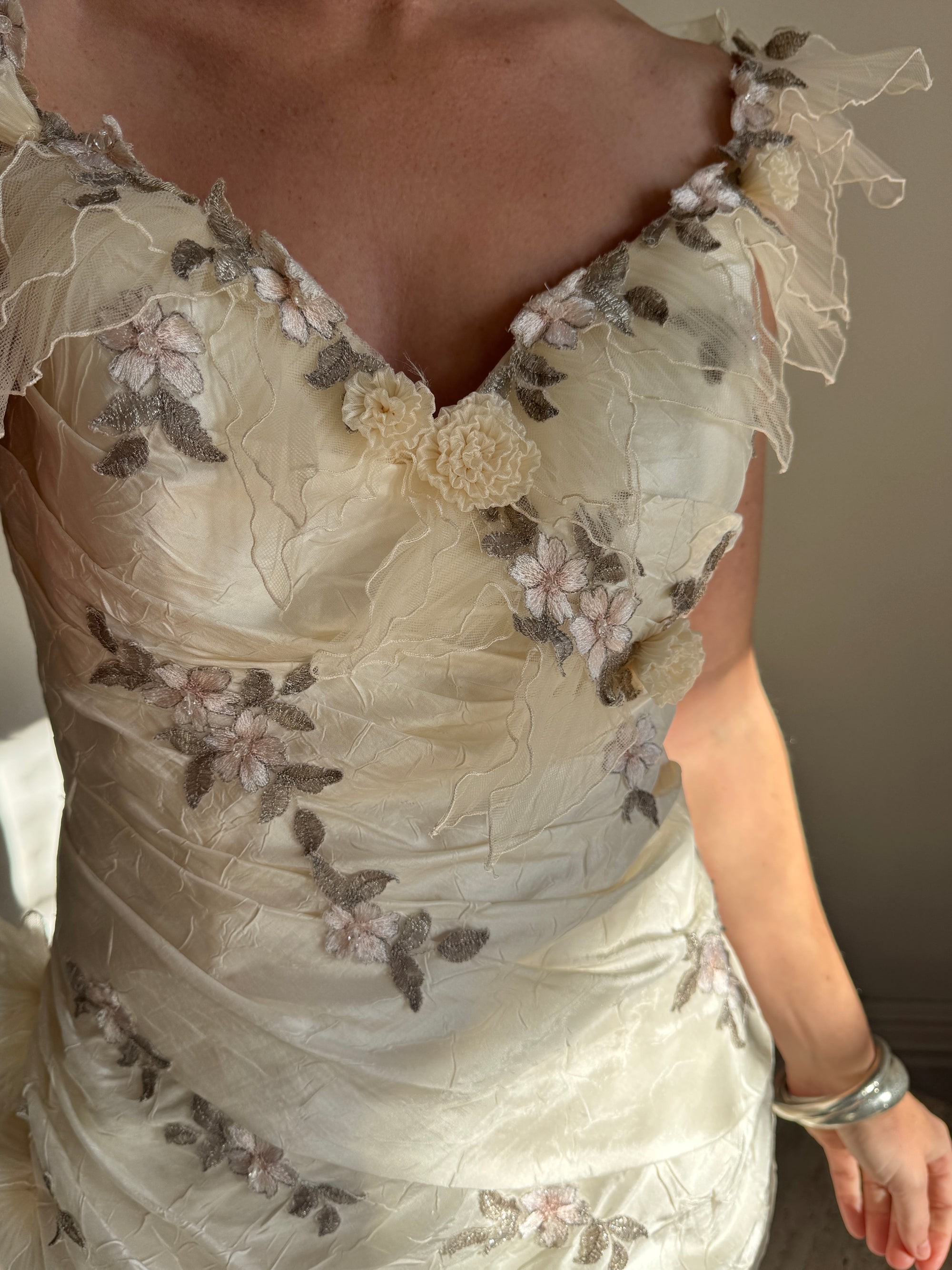 Vintage 90s Fairy Garden Wedding Gown Ivy