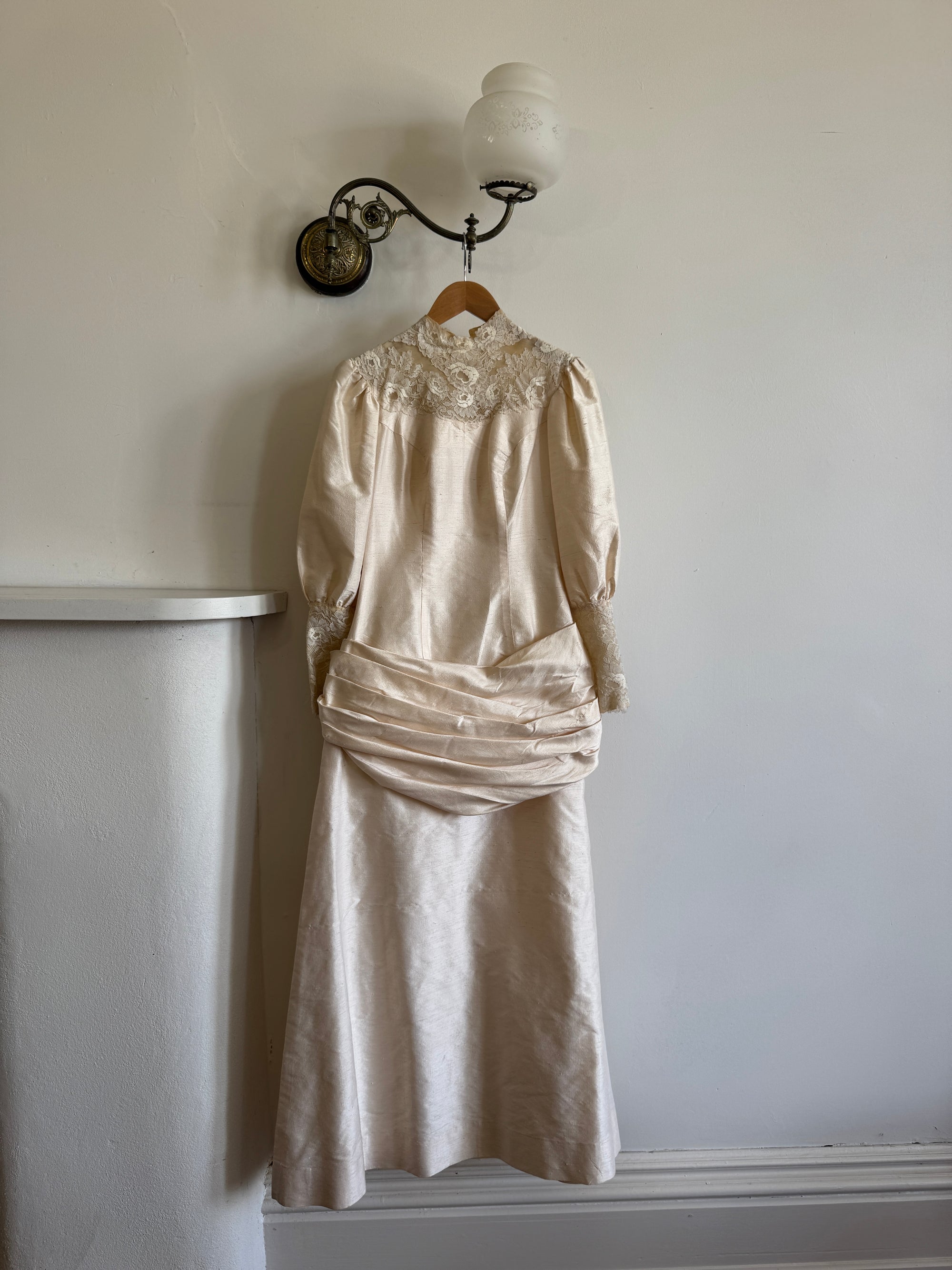 Vintage 60s Pure Silk Poet Wedding Dress