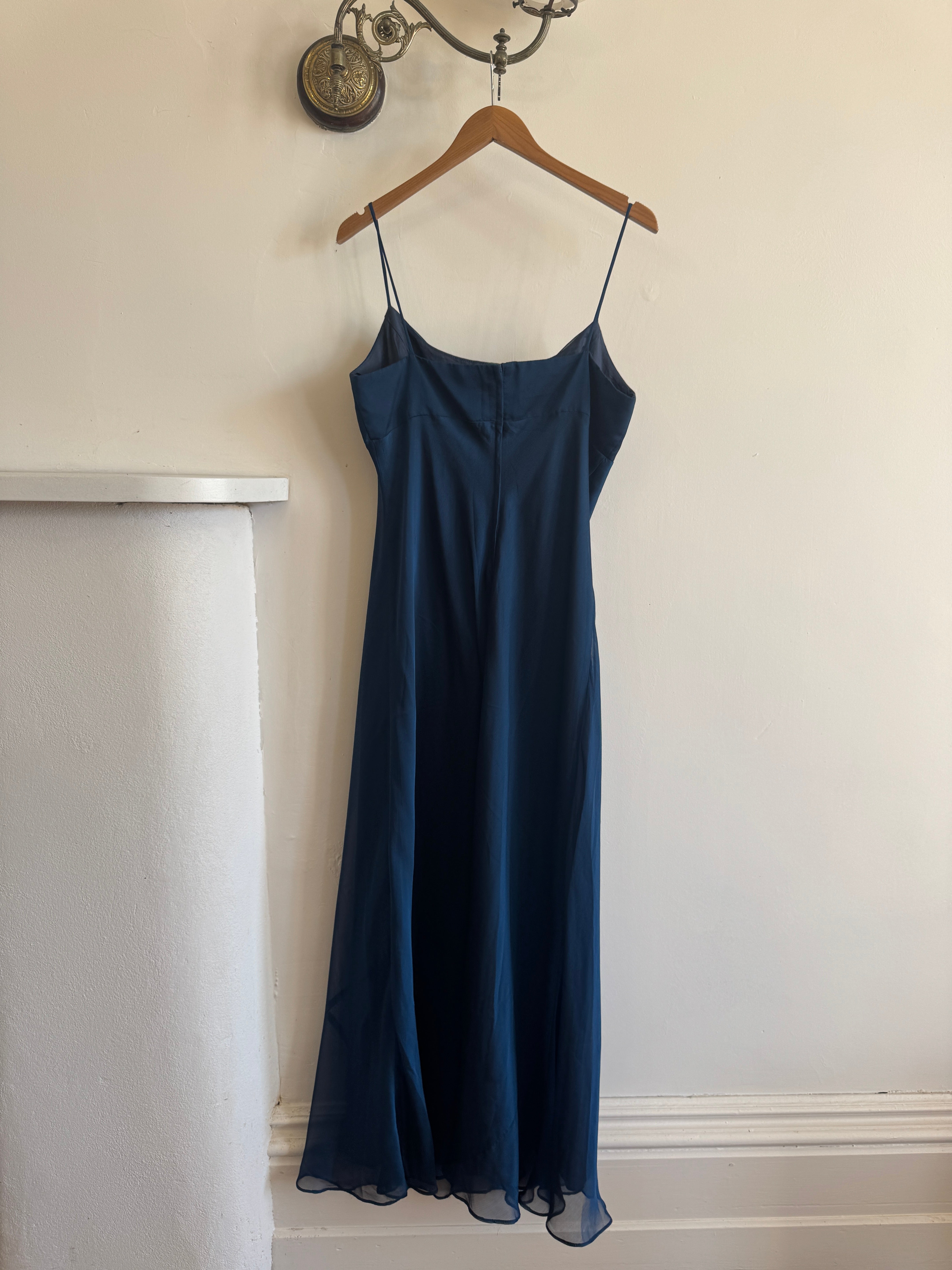 Vintage 90s Australian Made Navy Spaghetti Strap Dress