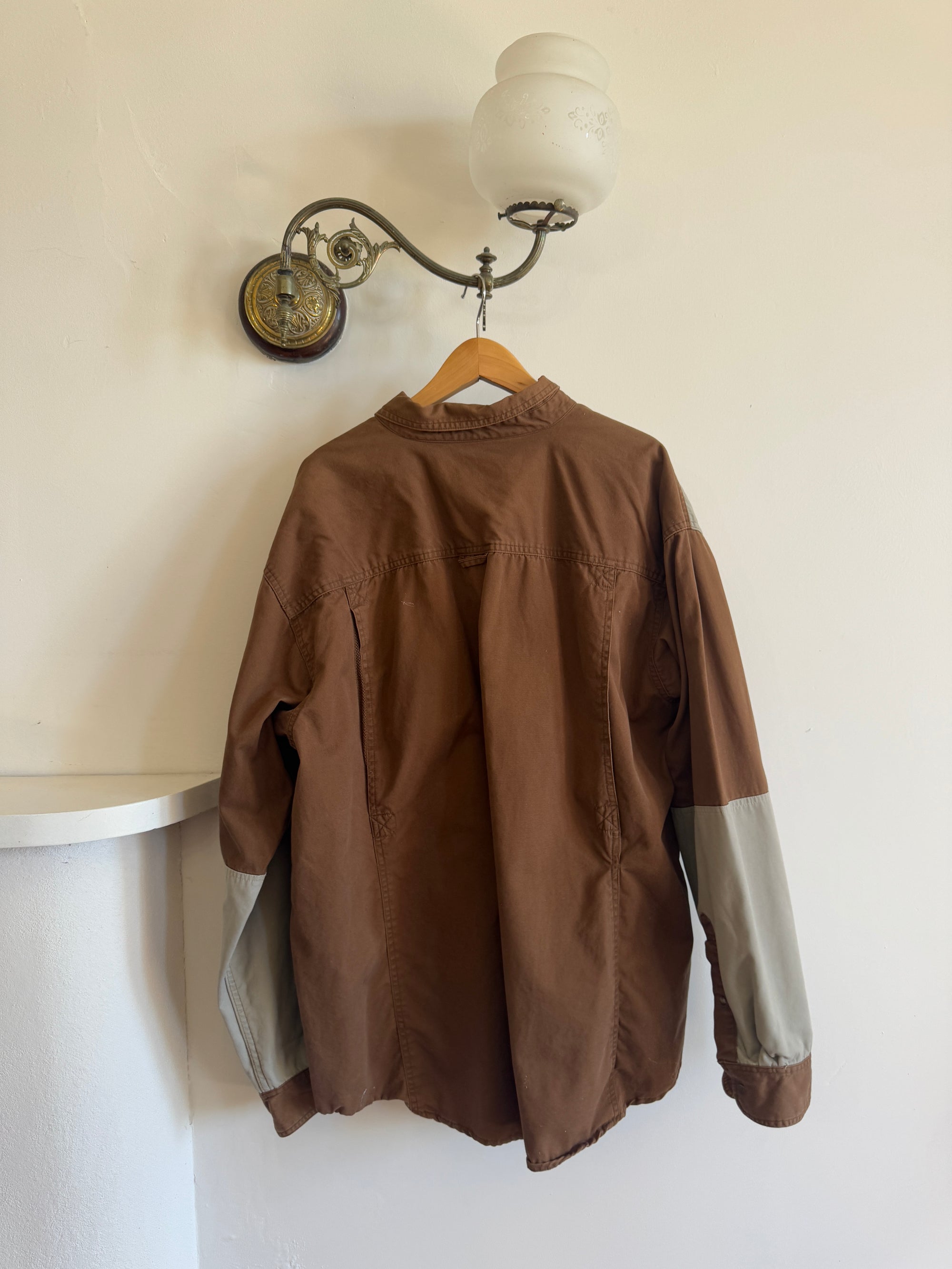 Vintage Cotton Chocolate Patchwork Trail Shirt