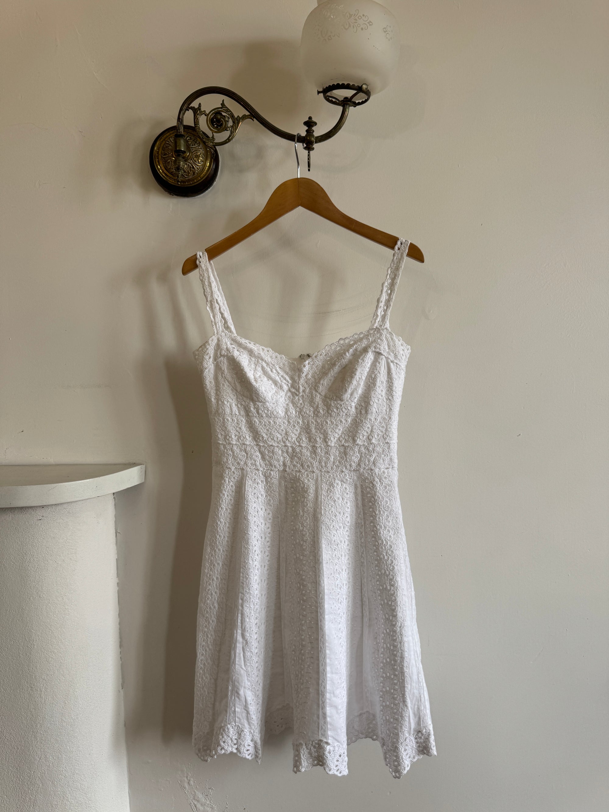 Vintage Y2K Collette Dinnigan Broderie Anglaise Mini Dress