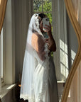 Vintage Juliette Floral Cap Long Veil