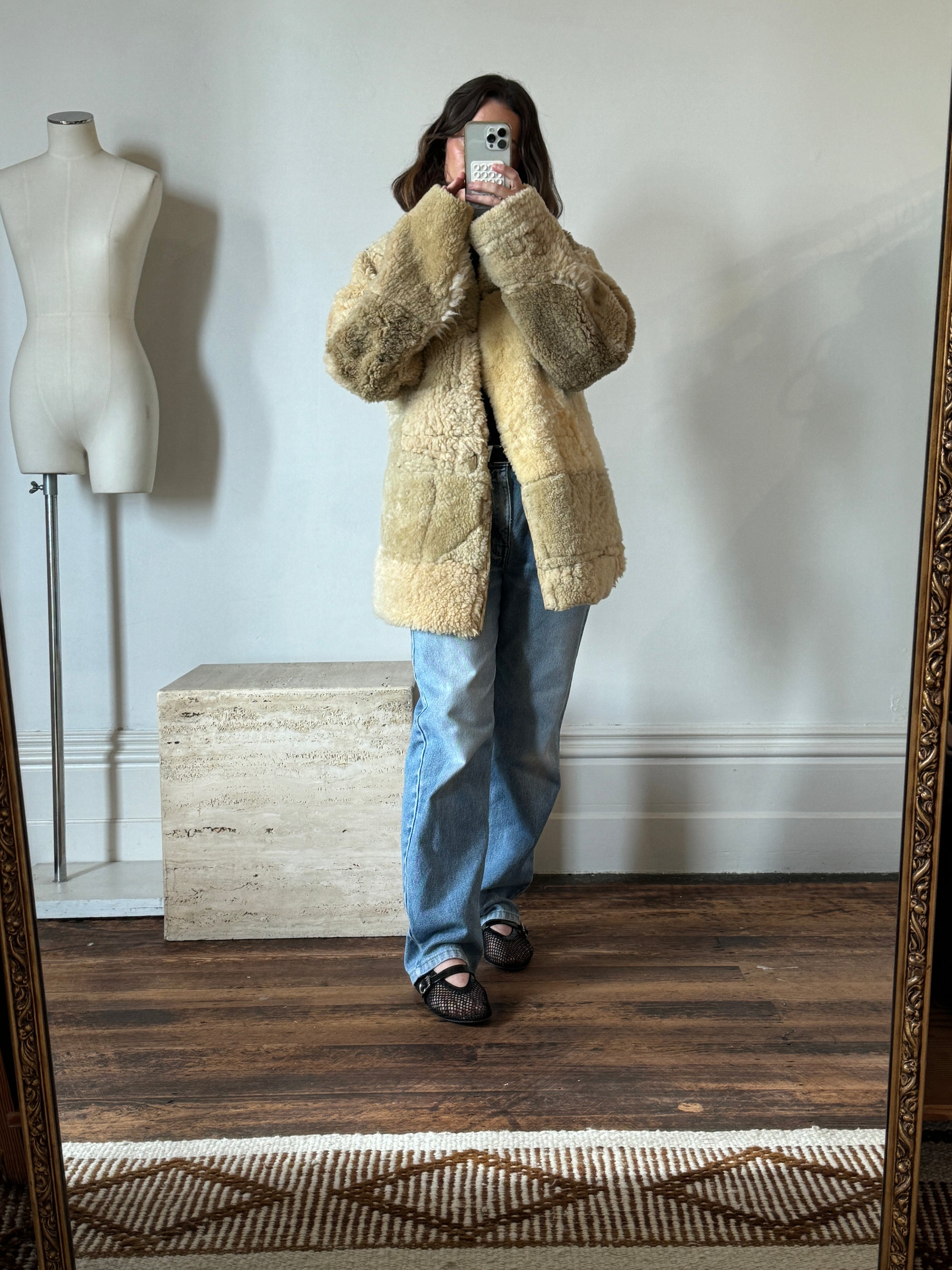 Vintage Rare Shearling Patchwork Jacket