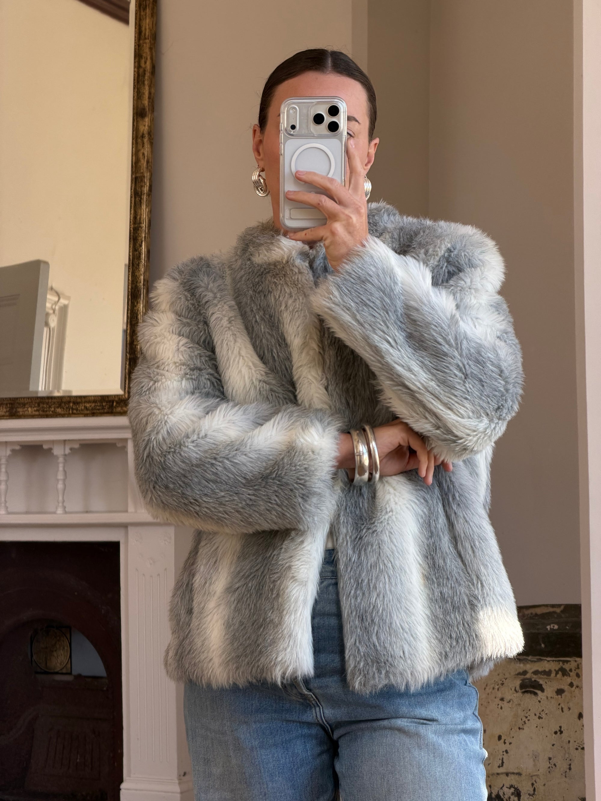 Vintage 60s Faux Fur Arctic Jacket