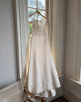 Vintage Y2K Satin Minimalist Strapless Wedding Gown (extra long)