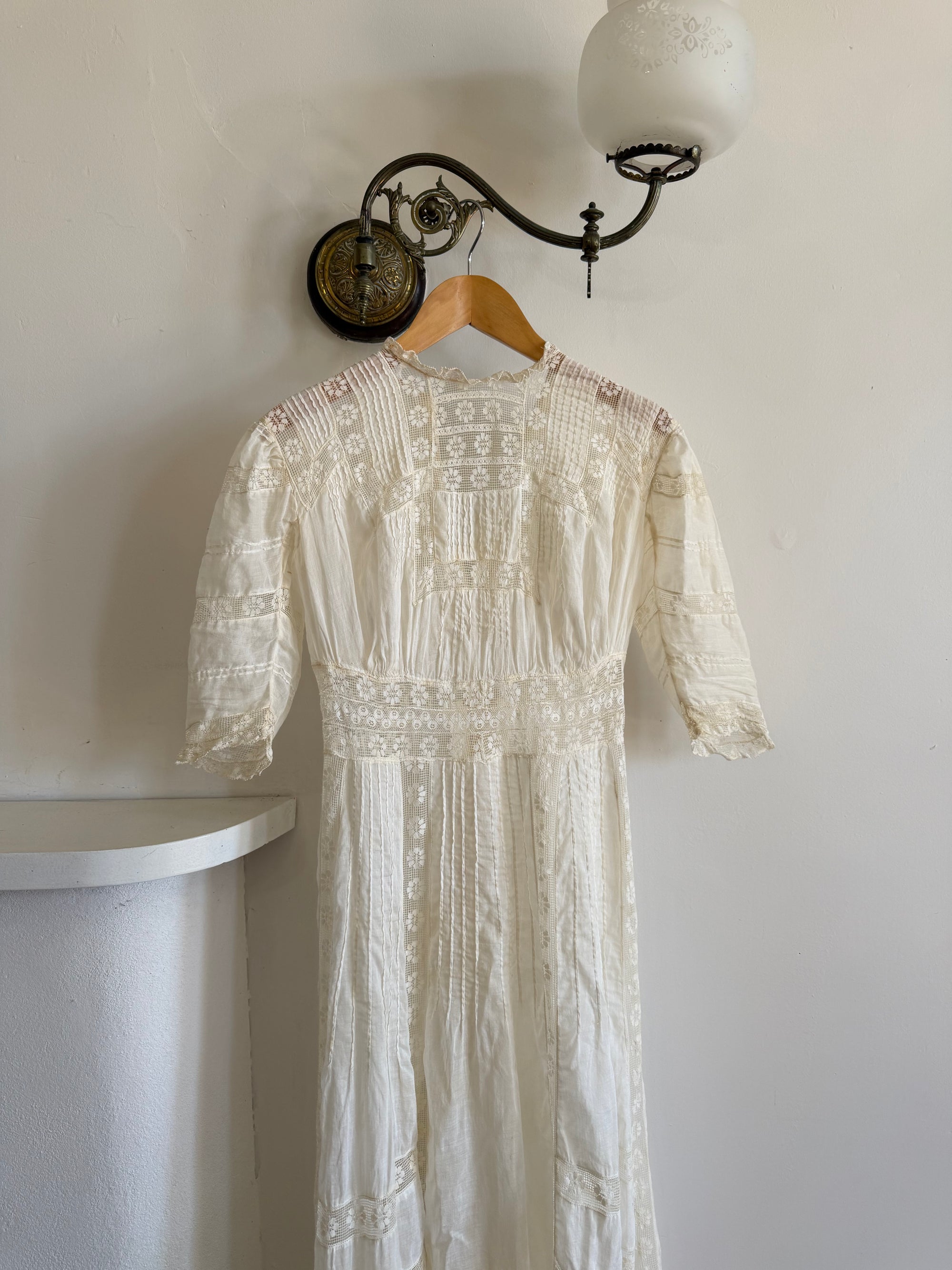 Edwardian Cotton Tea Wedding Dress