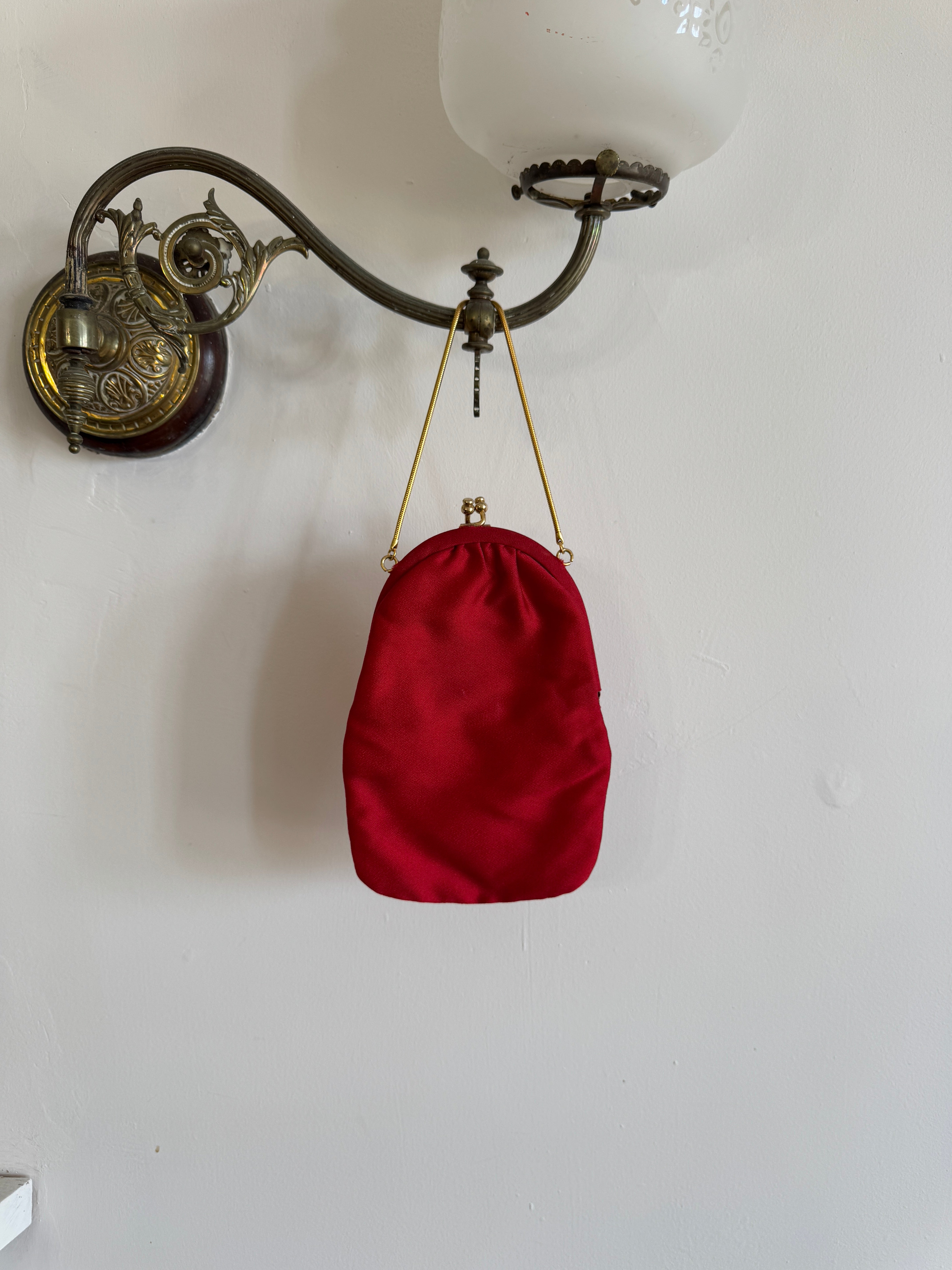 Vintage Red Pouch Petite Evening Bag Petite
