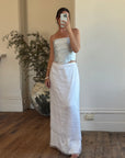 Vintage 90s Organza Prom Skirt Ivory