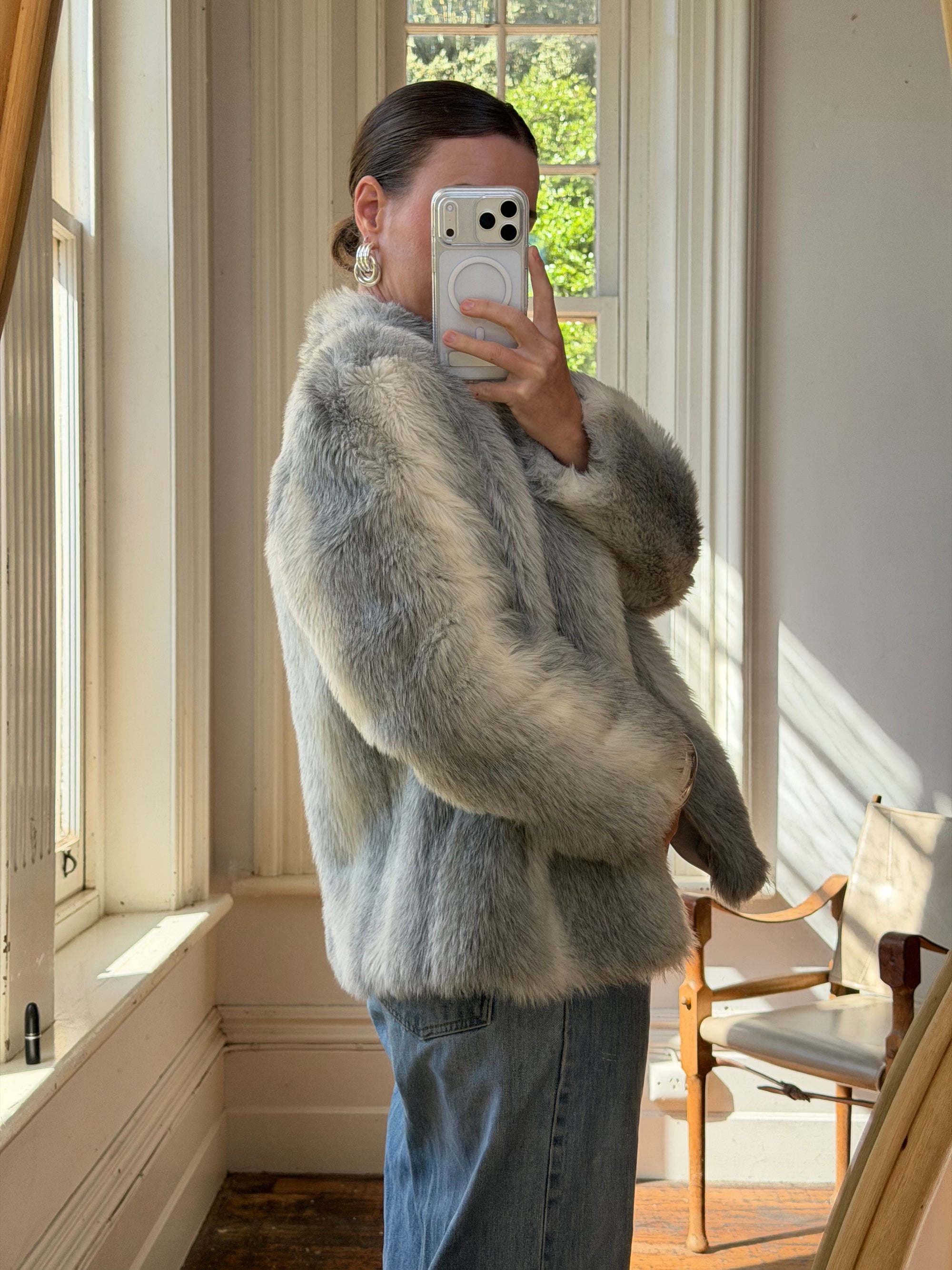 Vintage 60s Faux Fur Arctic Jacket