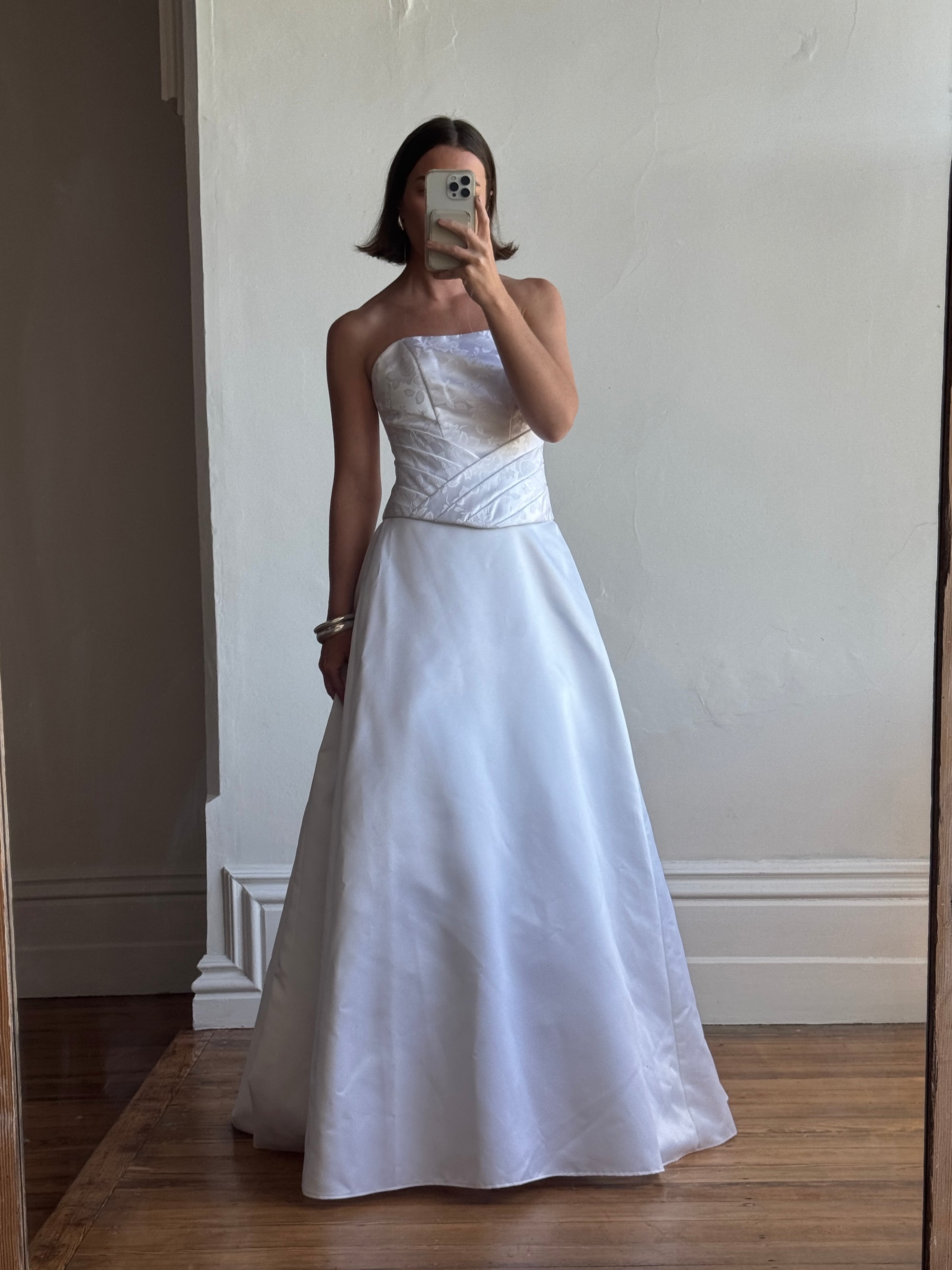 Vintage 90s Princess Satin Jacquard Two Piece Set