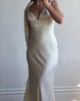 Vintage Y2K Pure Silk Bias Wedding Dress