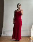 Vintage 90s Scarlett Cowl Neck Slip Dress
