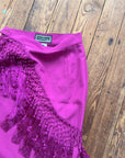 Vintage 80s Gianni Versace Couture Tassel Skirt Fuschia