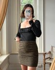 Vintage 90s Gianni Versace Gathered LS Top Noir