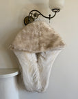 Vintage 60s Faux Fur Stole Crema