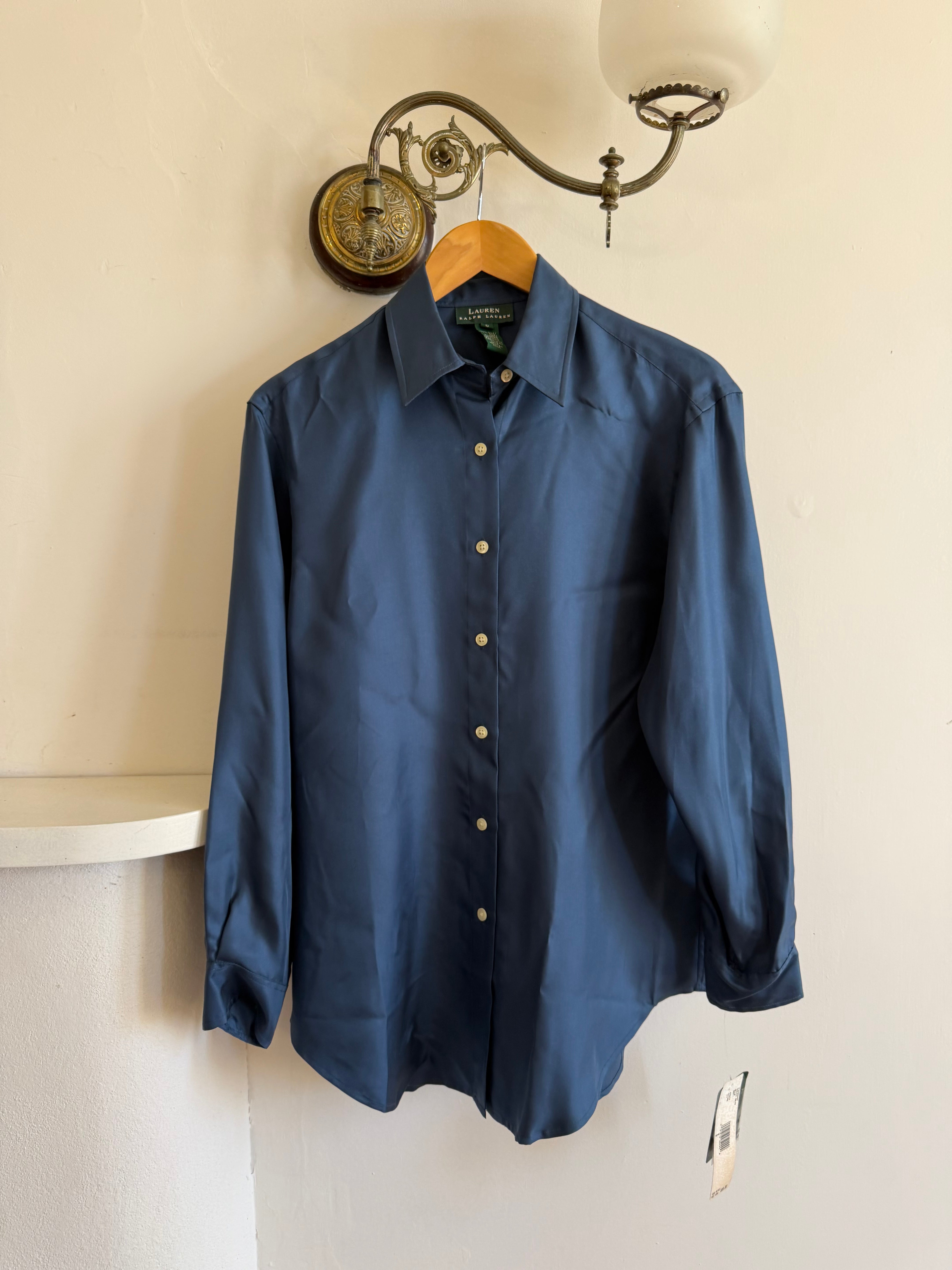 Vintage 90s Ralph Lauren Silk Shirt Teal – Call Me The Breeze