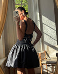 Vintage Australian Made Crinkle Taffeta Mini with Bows