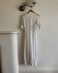 Antique Edwardian Lace Tea Soiree Dress Short Sleeve